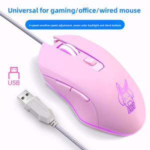 Encantador ratón óptico con cable de luz LED de 7 colores tipo C o interfaz USB <span class=keywords><strong>ratones</strong></span> para juegos para ordenadores HP Google Xiaomi Huawei y <span class=keywords><strong>Apple</strong></span> - Product Image 4