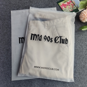 Borsa con cerniera in plastica smerigliata con chiusura lampo stampata personalizzata di vendita calda, borsa per imballaggio opaca per abbigliamento, borsa con cerniera per costumi da bagno ecologica - Product Image 1