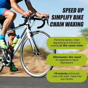 150g Hot Melt <strong>Bike</strong> <strong>Chain</strong> <strong>Degreaser</strong> Block, Solid Wax for Bicycle <strong>Chain</strong> Degreasing &amp; Waxing, 10 Mins Fast Treatment - Product Image 6