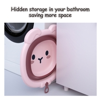 Prodigy BW002 Vasca da Bagno per Bambini di Alta Qualità, Design Orso Bianco Multifunzionale, Set Vasca Pieghevole Grande per il Bagnetto e il Lavaggio