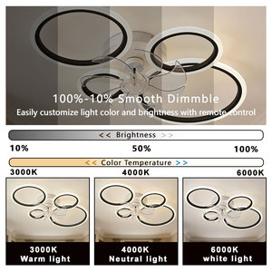 Ventilatore da Soffitto Moderno con Telecomando e Lampadario, Ventilatore da Soffitto a Risparmio Energetico - Product Image 5