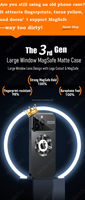 Nouvelle Coque Magnétique Or Désert pour iPhone 16 Pro Max/14/13/12, Verre Givré AG, Grande Fenêtre, Antichoc, Compatible Chargeur Sans Fil, en PC