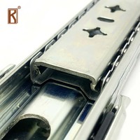 Glissière de tiroir à fermeture douce avec verrouillage, robuste, pour meubles, armoire de cuisine, roulement à billes, amortisseur durable