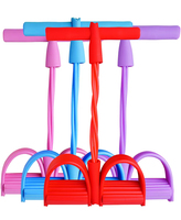 Nuevo Pedal Elástico de 4 Tubos de TPE para Yoga, Ejercicios de Abdomen y Brazos, Resistente al Agua, para Fisioterapia