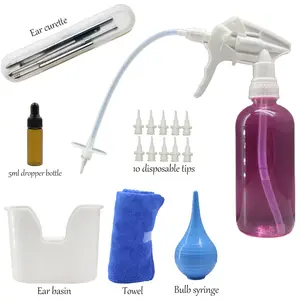 Kit de limpeza de garrafa, venda quente, sistema de limpeza de orelha, kit de limpeza de cera de ouvido, kit de ferramenta de remoção de cera