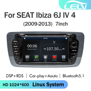 Autoradio LELV 7 pouces avec système Linux pour SEAT <span class=keywords><strong>Ibiza</strong></span> 6J IV 4 (2009-2013) Écran partagé Stéréo Navigation Android Auto Lecteur vidéo - Product Image 1