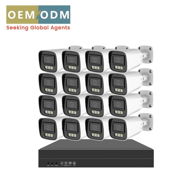 OEM 16ch 16 POE 4K 1TB NVR 8MP Full Color Night Vision CCTV AI Motion Detection IP Security Video Camera System