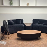 Direkt vom Hersteller: Halbrundes Schwarzes Sofa für Schönheitssalons, Büros, Hotels & Geschäftsempfangsbereiche - Anpassbar & Großhandel