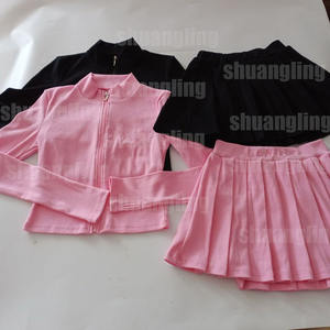 Completo da <span class=keywords><strong>Donna</strong></span> 2 Pezzi 2026: Pantaloncini <span class=keywords><strong>Polo</strong></span> e Gonna Casual Sexy con Logo Personalizzato, Alta Qualità, Color Block e Patchwork - Product Image 2