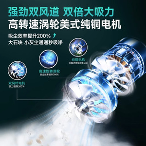 Yueba Wet Dry Vacuum <b>Cleaner</b> 110V 240V Copper Core Motor Industrial Commercial Cleaning With Flat Suction Nozzle - Product Image 2