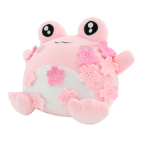 Oreiller grenouille rose mignon personnalisé en gros jouet confortable Q bounce jouets en peluche