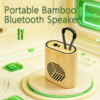 Nouveauté, haut-parleur Bluetooth portable, mini haut-parleur sans fil en bambou, haute qualité sonore, mini haut-parleur Bluetooth