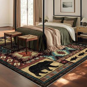 Tapis rectangulaire imprimé animal Wan Xinlong, antidérapant, style ferme, pour salon et chambre, nettoyage facile, lavable à l'eau - Product Image 4