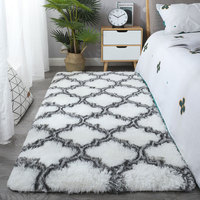 Ensemble de Tapis Contemporains Ultra Doux et Moelleux Fabriqués à la Machine pour Chambres à Coucher, Chevet, Lits et Exercice à Domicile