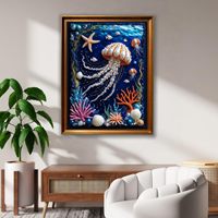 Kit de peinture au diamant 5D SONGWOOART, motif méduse des grands fonds marins, pour décoration intérieure, peinture au diamant personnalisée