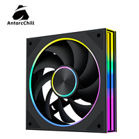 Ventilateur PWM AntarcChill Noir 120mm à Haut Débit d'Air, Faible Bruit, Roulement Fluide, Longue Durée de Vie, pour Boîtier PC, Dissipateur Thermique en Plastique OEM 4 Broches