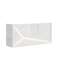 Bureau d'accueil moderne de luxe pour hôtels, hôpitaux, centres commerciaux - Mobilier de bureau commercial laqué brillant avec design durable