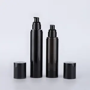 空の詰め替え可能な光沢のある黒いプラスチックスプレーローションポンプボトル50ml100ml120mlスキンケア美容液包装