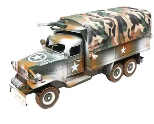迷你尺寸模型金属手工车套装儿童纪念品礼品收藏绿色卡车玩具铁车