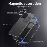 Étui de téléphone personnalisé avec cadre métallique à Adsorption magnétique complète 360 pour iPhone 14 13 12