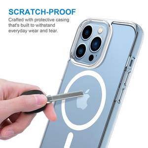 Étuis de téléphone portable magnétiques transparents hybrides de luxe antichoc en TPU et PC de la marque Beelan pour <span class=keywords><strong>iPhone</strong></span> 13 pour <span class=keywords><strong>iPhone</strong></span> <span class=keywords><strong>12</strong></span> - Product Image 2