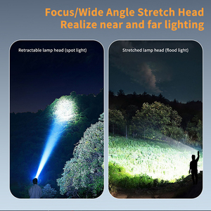 Ngân hàng điện đèn pin 500m dài phạm vi <span class=keywords><strong>LED</strong></span> EDC đèn pin có thể sạc lại không thấm nước cho cắm trại ngoài trời ABS cơ thể đèn - Product Image 6