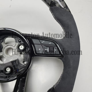 Volante in Fibra di Carbonio Forgiata OBD per Modelli Audi A3 A4 A4L A5 A7L A8 Q5 Q7 B9 <span class=keywords><strong>A6</strong></span> R8 - Product Image 3
