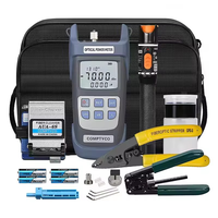 FTTH Fiber Optic Equipment Cable Tool Fiber Tool Kit Optical Fiber with Visual Fault Locator and Optical Power Meter Tool Bag