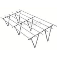Système de montage de carport solaire en alliage d'aluminium de type W pour usage résidentiel, pour une stabilité structurelle et une résistance au vent