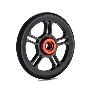 Rueda plegable para bicicleta de 20 pulgadas, aleación de aluminio, rodamiento CNC, accesorio de empuje fácil de usar, color negro - Product Image 1