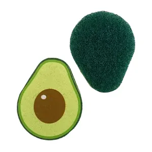 Amazon Hot Selling PU Sponge Green Non-scratch Scouring Pad Cleaning Daily Product Best Price Customized Shape