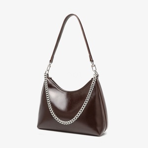 Borse da Donna di Qualità, Borsa a Tracolla Vintage in Pelle PU Cerata, Borsa Hobo di Lusso con Catena, Elegante Borsa a Tracolla per Donne - Product Image 6