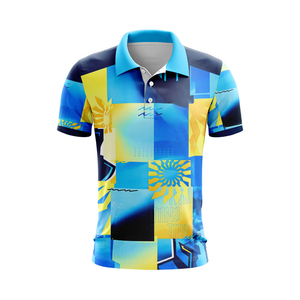 Custom Sublimated Rugby League Breathable Quick-Dry Short Sleeve Sports Jersey Stylish Geometric Print Casual Top for Men - Product Image 1