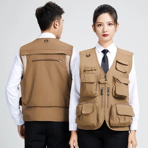 Fashionable Navy Blue Unisex <b>Waterproof</b> Polyester <b>Work</b> Vest for Construction Photography Outdoor Fishing & Tool Use - Product Image 3