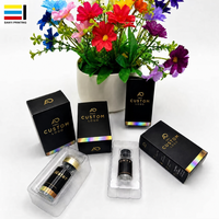 Boîte en carton rigide personnalisée avec insert en plastique pour flacons en verre de 3 ml et 10 ml, avec logo personnalisé, pour 1 flacon de 3 ml et 1 flacon de 10 ml