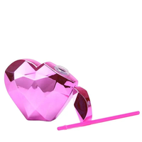 Gobelet en plastique en forme de cœur de 500 ml, sans BPA, réutilisable avec couvercle et paille, idéal pour les fêtes, les clubs et les loisirs quotidiens