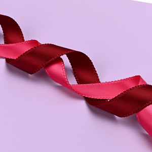 Tùy chỉnh chiều rộng màu rắn đôi phải đối mặt với vòng lặp lưỡi satin <span class=keywords><strong>Ribbon</strong></span> cho gói quà và trang trí - Product Image 4