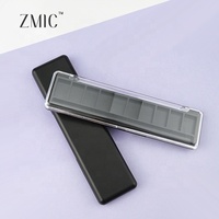 Palette de fards à paupières OEM 10 couleurs avec couvercle transparent, étui rectangulaire vide pour fards à paupières, étiquette privée, palette de blush pigmentée en ABS, vente en gros