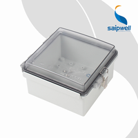 Boîtier électrique SAIPWELL IP66 transparent PC charnière étanche panneau de commande électrique boîte SP-CAT-151509 150x150x90mm