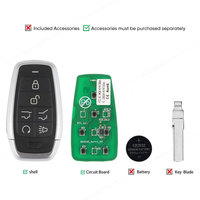 Clé universelle intelligente Autel IKEYAT006EL IKEY 6 boutons utilisée avec le programmeur de clé de voiture Altra Scanner OBD2 KM100 IM508 IM608S II