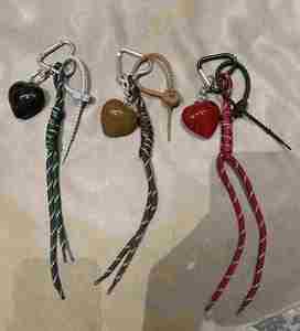 Fashion Heart Shaped Braided Rope Hand <b>Bag</b> Jewelry Charm Keychain Designer Mini Backpack Pendant Decoration Accessories - Product Image 1