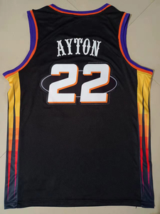 2024 vente en gros séchage rapide maille broderie <span class=keywords><strong>Chris</strong></span> <span class=keywords><strong>Paul</strong></span> 3 Deandre Ayton 22 noir personnalisé basket-ball chemise uniforme maillots pour hommes - Product Image 6
