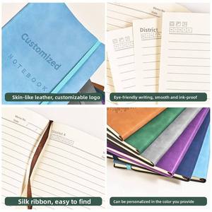 <span class=keywords><strong>Carnet</strong></span> <span class=keywords><strong>de</strong></span> notes minimaliste A5 personnalisable pour étudiants, idéal pour les réunions <span class=keywords><strong>de</strong></span> bureau, avec couverture effet peau et style bandage – Cadeau parfait - Product Image 5