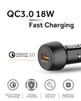 Para IBD superventas 3.1A Mini cargador móvil para coche carga rápida 3,0 carga rápida adaptador de coche USB único cargador de teléfono eléctrico