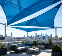 Voile d'ombrage HDPE pour extérieur, toile de protection solaire avec œillets pour patio, jardin, balcon, abri de voiture, toit