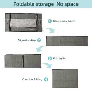 Nouveau sac de rangement sous le lit pour couettes, en tissu non tissé épais, grande capacité, pour couvertures, vêtements et couettes, avec PVC transparent - Product Image 6
