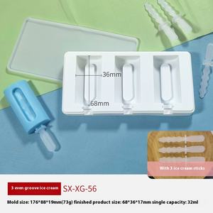 Nuevo molde <span class=keywords><strong>de</strong></span> helado <span class=keywords><strong>de</strong></span> <span class=keywords><strong>silicona</strong></span> DIY con 3 ranuras conectadas con tapa Stick Cake Tools en Stock <span class=keywords><strong>para</strong></span> <span class=keywords><strong>Amazon</strong></span> - Product Image 6