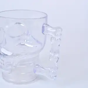 Vidrio fantasma de plástico grueso para cerveza, licor, botellas de bebidas, taza de bebida