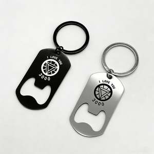 Llavero de Acero Inoxidable al por Mayor para el Día del Padre, Llavero Creativo a Prueba de Agua con Abrebotellas, Regalo para el Padre - Product Image 1