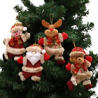 SuperZ Customize 2026 Ornements en tissu Joyeux Noël, Cadeau de Noël, Pendentifs Père Noël, Bonhomme de neige, Figurines d'arbre, Poupées, Décorations à suspendre pour la maison et le Nouvel An